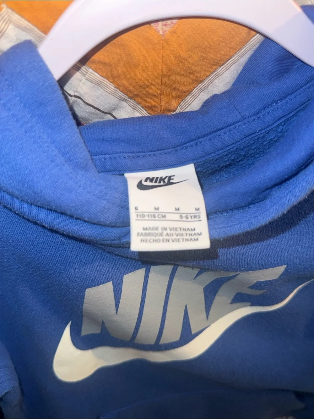 Nike Royal Blue Hoodie with White Logo - Kids